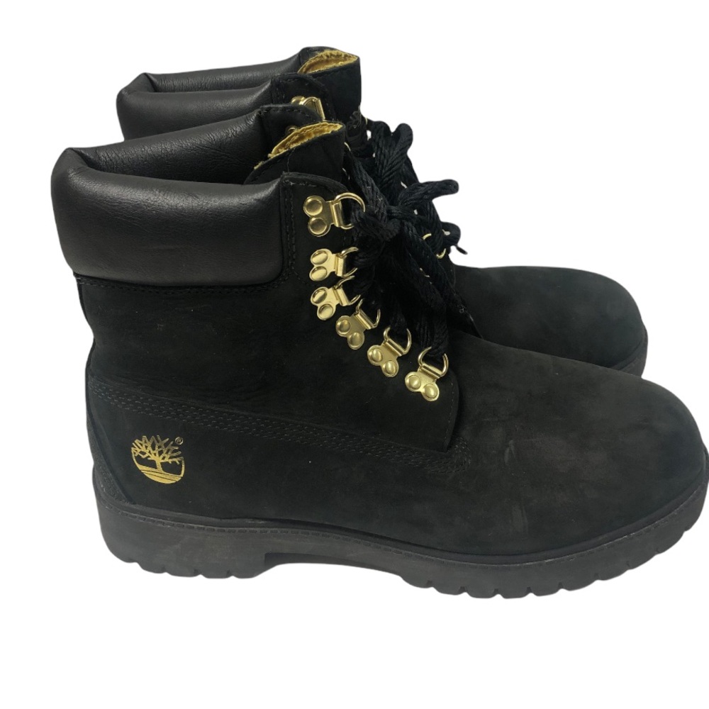 RARE Timberland velvet black boots Women Sz 9.5